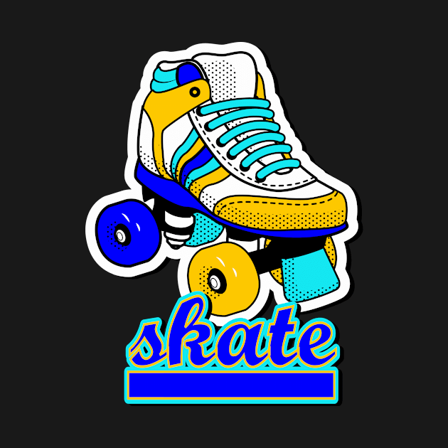 Retro Roller Skate by AlondraHanley