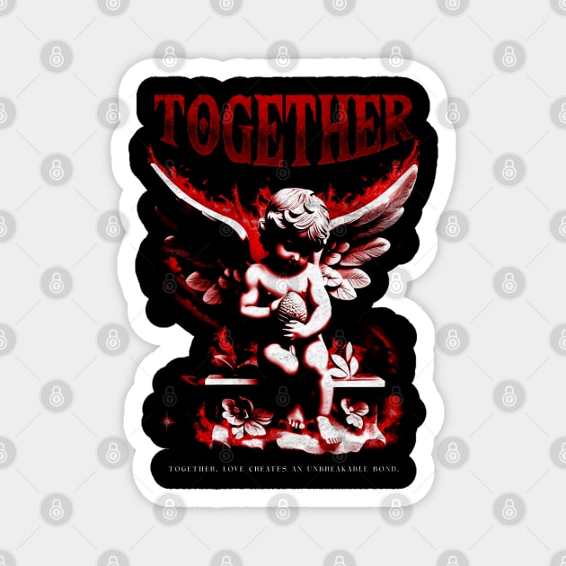 Together Cupid Statue Magnet by Snoobdesignbkk