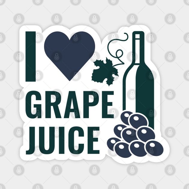 I Love Grape Juice Magnet by LuckyFoxDesigns