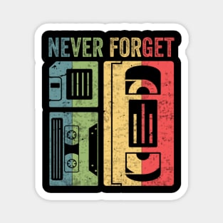 Never Forget Cassette Floppy Disk Magnet