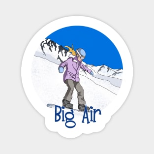 Big Air Snowboarding Magnet