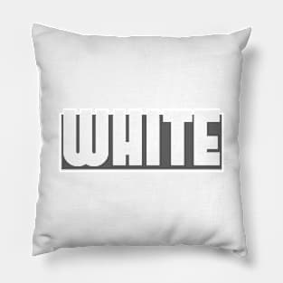 White. Simple minimalistic "White Color". Pillow