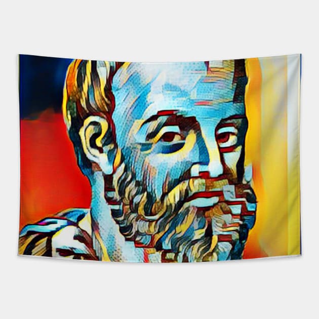 Galen Abstract Portrait | Galen Artwork 4 Tapestry by JustLit