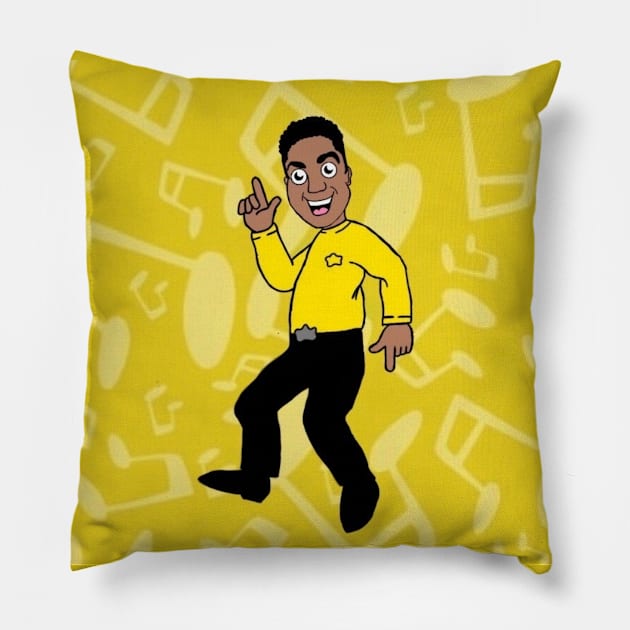 Steven Wiggle Updated Cartoon Pillow by WigglyBandOfficial