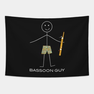 Funny Mens Bassoon Design Tapestry