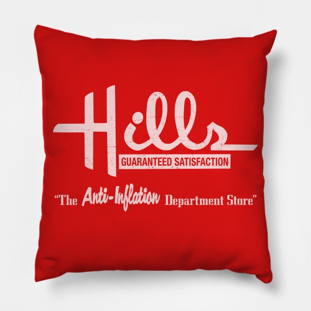 Distressed Hills Department Store Pillow by Tee Arcade