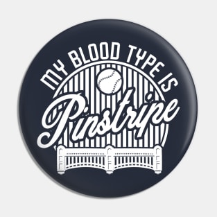 Blood Type: Pinstripe Round Pin