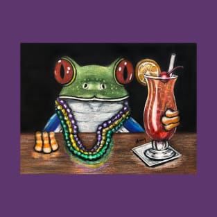 "Mardi Gras Hurricane" - Frogs After Five collection T-Shirt