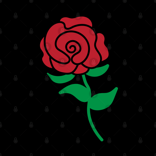 Red Rose by Rosemarie Guieb Designs