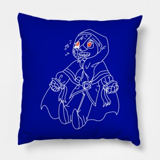 chibi phantom moom white outline Pillow