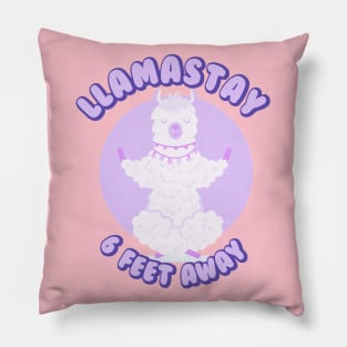 Llamastay 6 feet away Pillow