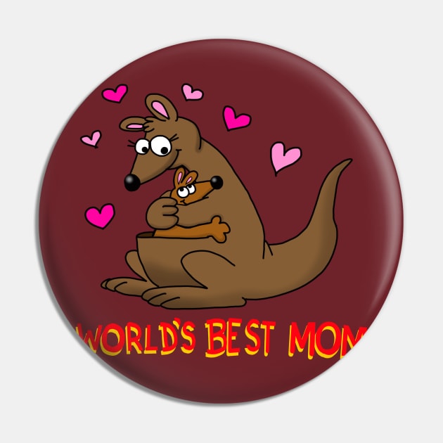 World's Best Mom Pin by wolfmanjaq