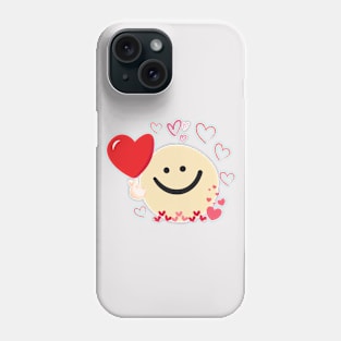 Love from cute smiley face cartoon. Phone Case