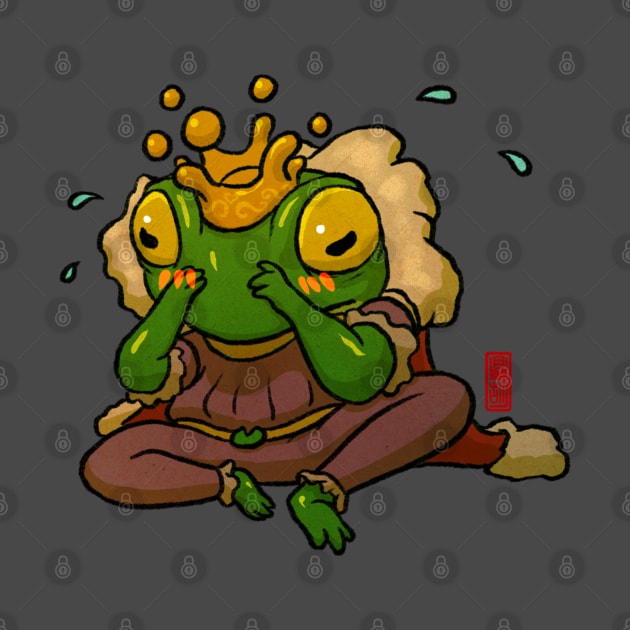 shy frog prince by DingHuArt