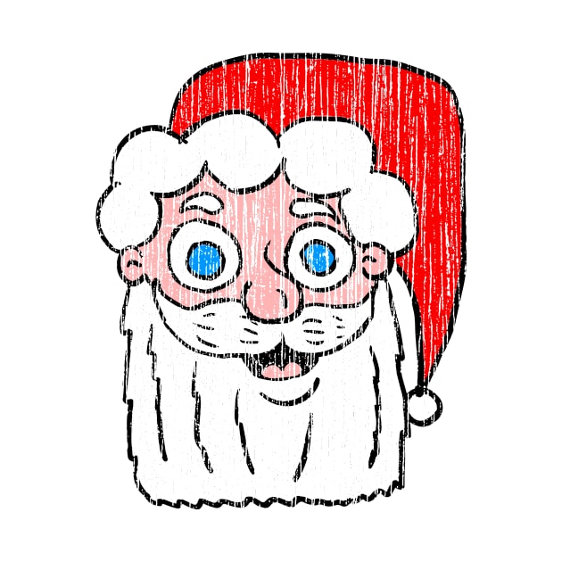 Vintage Cartoon Santa Head by Eric03091978