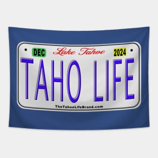 Tahoe Life License Plate Tapestry