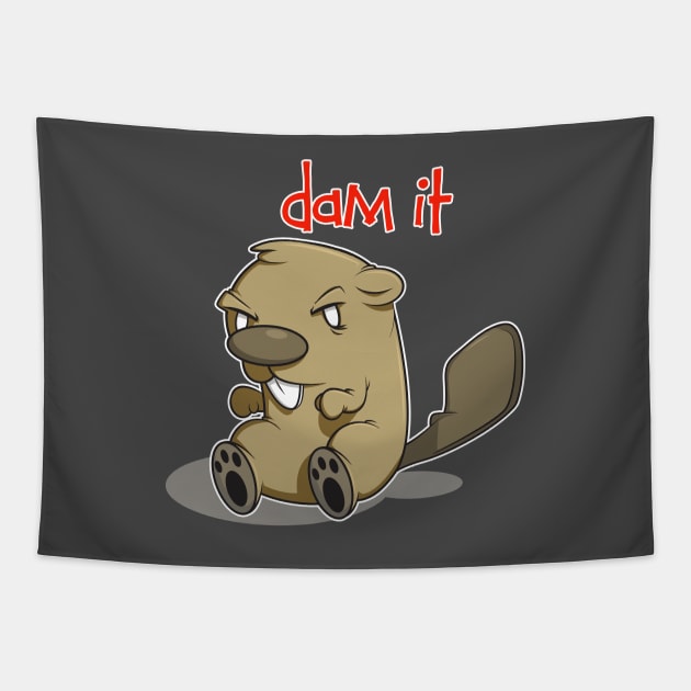 DISAPPOINTED BEAVER Tapestry by CoySoup