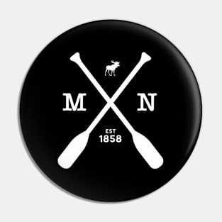 Minnesota Moose And Paddles 1858 Midwest Pin