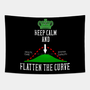 keep calm and flatten the curve virus awareness gift Tapestry