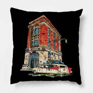 Ecto- 1 / Firehouse, Hook & Ladder Company 8 Pillow