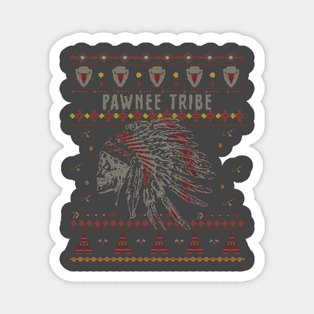 Pawnee American Indian Tribe Ugly Christmas Holiday Fun Magnet by The Dirty Gringo