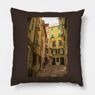 Street in Piran, Slovenia Pillow