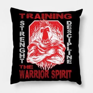 Workout Gym Fitness Physical Training The Warrior Spirit Weightlifting Bodybuilding Gift Pillow