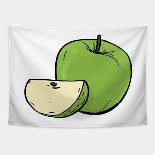 Green Apple hand drawn fruits summer Tapestry