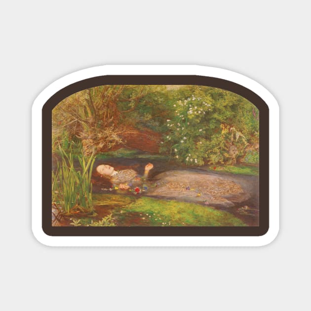 Ophelia by Sir John Everett Millais Magnet by MasterpieceCafe