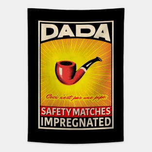 Dada Retro Matchbox Label The Pipe Tapestry