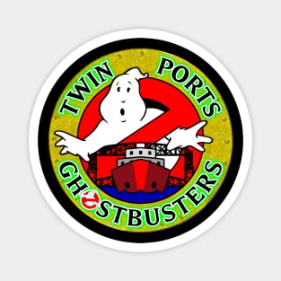 Twin Ports Ghostbusters Logo  Large front Small back Magnet