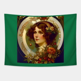 Christmas - AI - Art Nouveau Tapestry