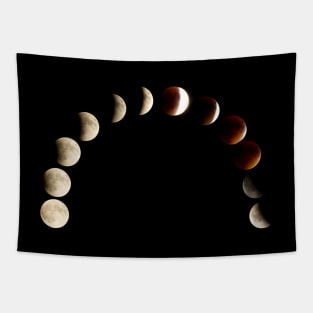 Moon Phases, Lunar Eclipse Tapestry