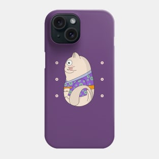 cute Japanese cat side view open eyes Phone Case