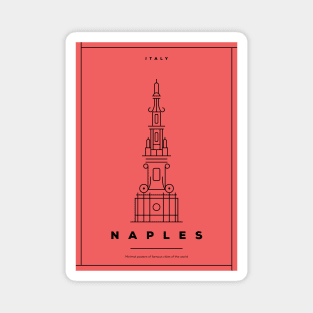 Naples Minimal Poster Magnet