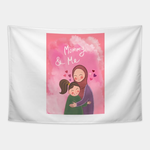 Mommy and me Tapestry by SanMade