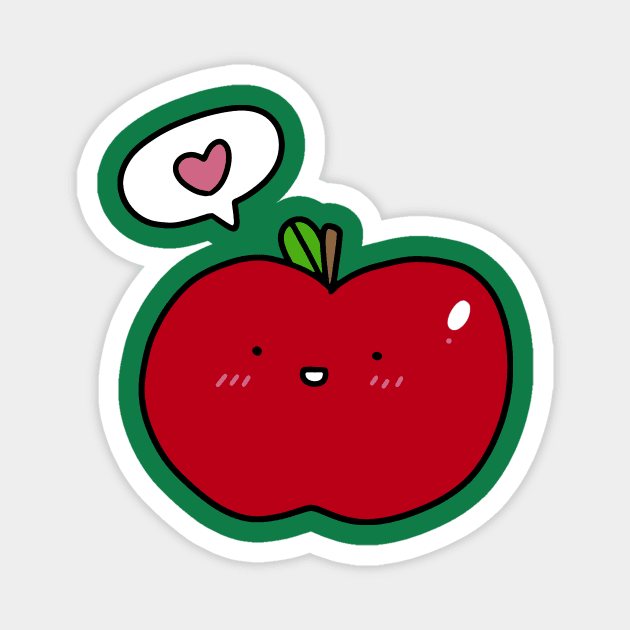 Red Apple Love Magnet by saradaboru