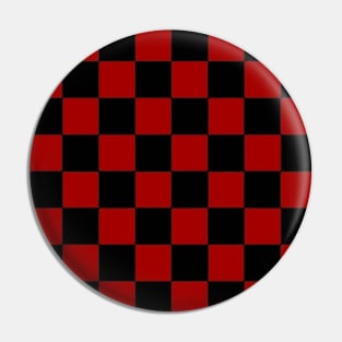 red and black checkered design Pin