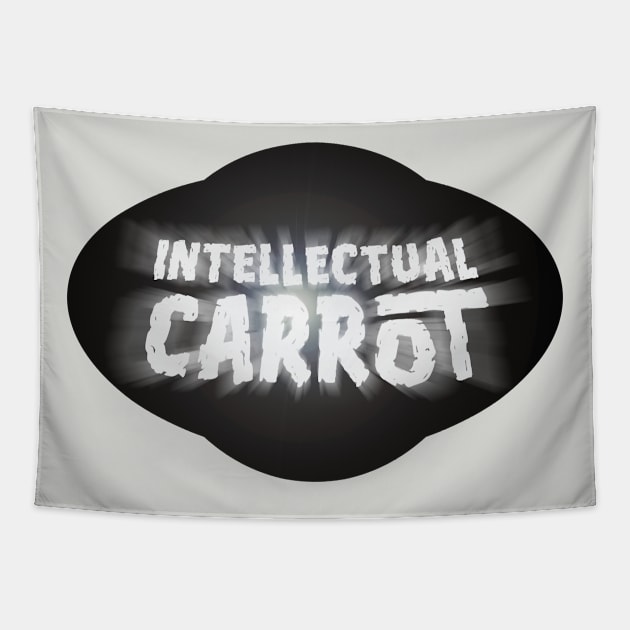 Intellectual Carrot From Another World (B&W) Tapestry by ATBPublishing