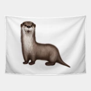 Cute Otter Drawing Tapestry