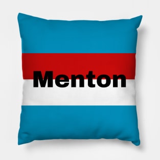 Menton City in Monaco Flag Pillow