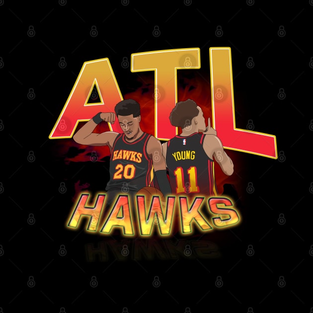 ATL Hawks, Trae Young and John Collins by xavierjfong