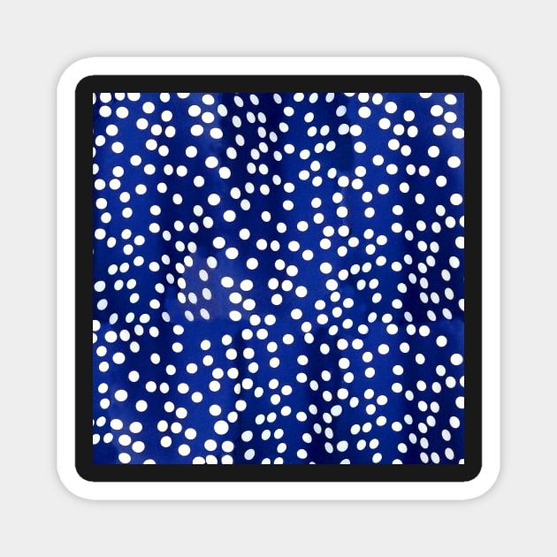 Blue Polka Dots Magnet by ANewKindOfWater