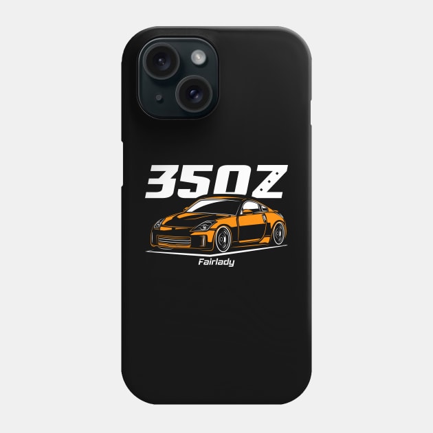 Racing Orange 350Z JDM Phone Case by GoldenTuners