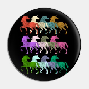 Colourful Unicorns Pin