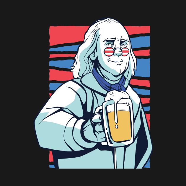 Funny Franklin Beer Design by Pummli