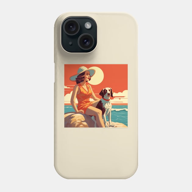 Just A Girl And Her Dog Phone Case by Retro Travel Design