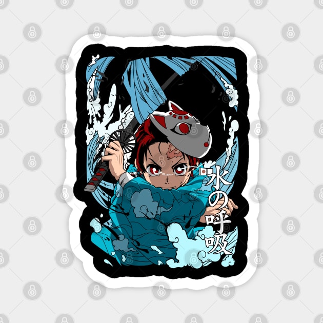 Tanjiro Kamado water Breathing Style Magnet by Otaku Vibes