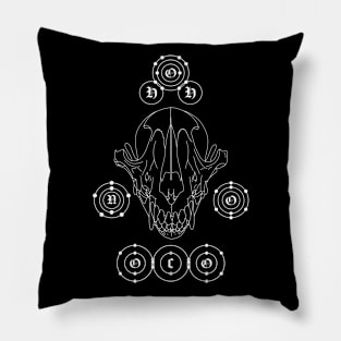 Apocalypse Coyote (black and white) Pillow