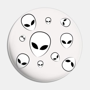 Alien face pattern Pin